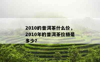 2010的普洱茶什么价，2010年的普洱茶价格是多少？