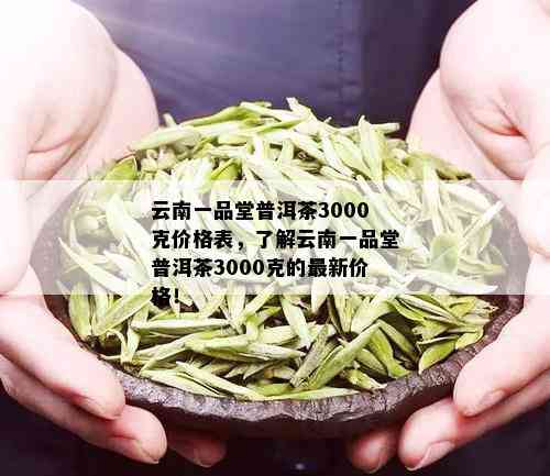 云南一品堂普洱茶3000克价格表，了解云南一品堂普洱茶3000克的最新价格！