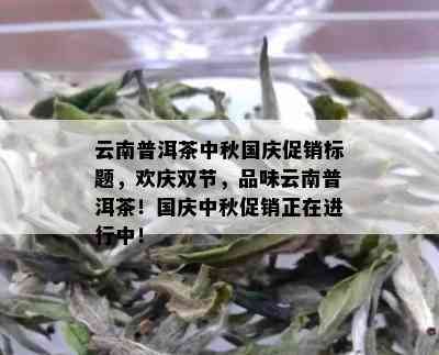 云南普洱茶中秋国庆促销标题，欢庆双节，品味云南普洱茶！国庆中秋促销正在进行中！