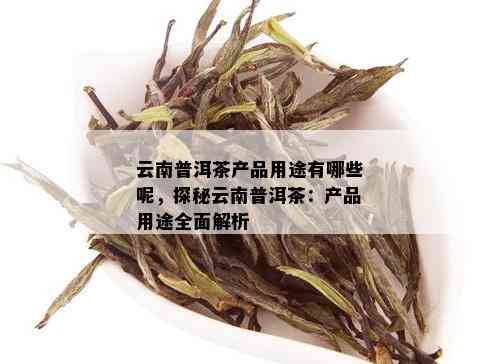 云南普洱茶产品用途有哪些呢，探秘云南普洱茶：产品用途全面解析