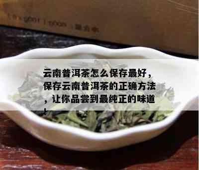 云南普洱茶怎么保存更好，保存云南普洱茶的正确方法，让你品尝到最纯正的味道！