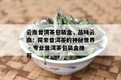 云南普洱茶包装盒，品味云南：探索普洱茶的神秘世界 - 专业普洱茶包装盒推荐