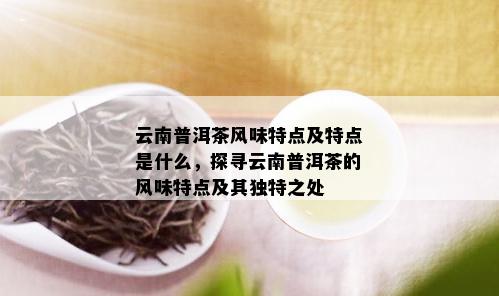 云南普洱茶风味特点及特点是什么，探寻云南普洱茶的风味特点及其独特之处