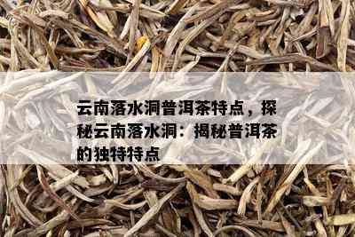 云南落水洞普洱茶特点，探秘云南落水洞：揭秘普洱茶的独特特点