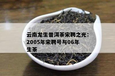 云南龙生普洱茶宋聘之光：2005年宋聘号与06年生茶