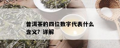 普洱茶的四位数字代表什么含义？详解