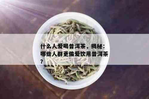 什么人爱喝普洱茶，揭秘：哪些人群更偏爱饮用普洱茶？