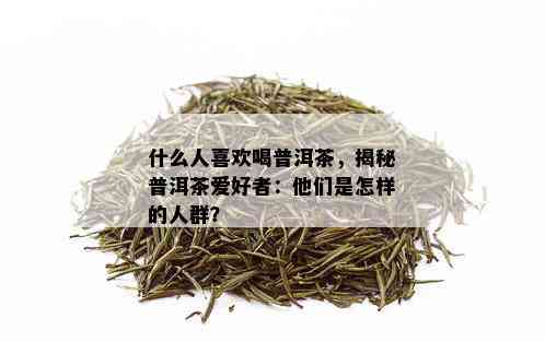 什么人喜欢喝普洱茶，揭秘普洱茶爱好者：他们是怎样的人群？