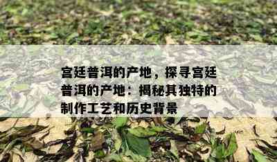 宫廷普洱的产地，探寻宫廷普洱的产地：揭秘其独特的制作工艺和历史背景