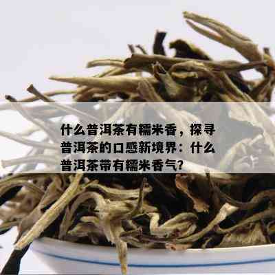 什么普洱茶有糯米香，探寻普洱茶的口感新境界：什么普洱茶带有糯米香气？