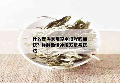 什么普洱茶用凉水泡好的最快？详解更佳冲泡方法与技巧