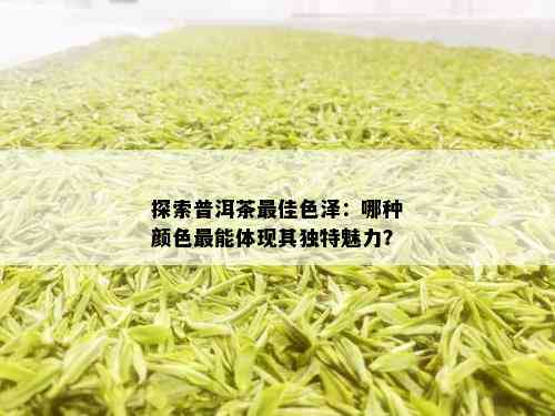 探索普洱茶更佳色泽：哪种颜色最能体现其独特魅力？