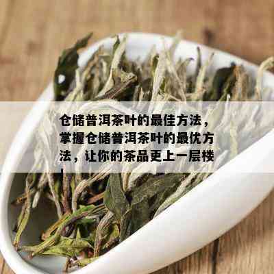 仓储普洱茶叶的更佳方法，掌握仓储普洱茶叶的更优方法，让你的茶品更上一层楼！