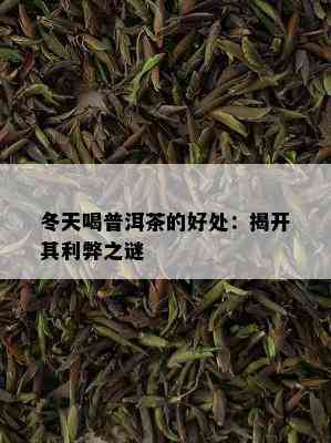 冬天喝普洱茶的好处：揭开其利弊之谜