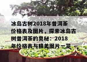 冰岛古树2018年普洱茶价格表及图片，探索冰岛古树普洱茶的奥秘：2018年价格表与精美图片一览