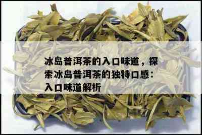 冰岛普洱茶的入口味道，探索冰岛普洱茶的独特口感：入口味道解析