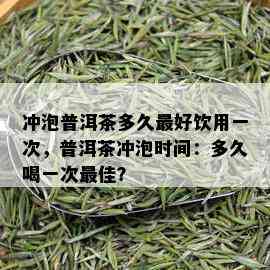 冲泡普洱茶多久更好饮用一次，普洱茶冲泡时间：多久喝一次更佳？