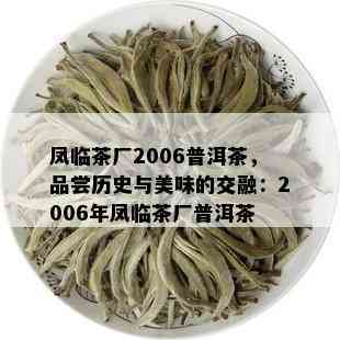 凤临茶厂2006普洱茶，品尝历史与美味的交融：2006年凤临茶厂普洱茶