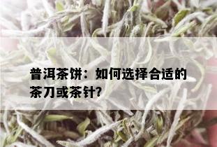 普洱茶饼：如何选择合适的茶刀或茶针？