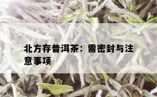 北方存普洱茶：需密封与注意事项