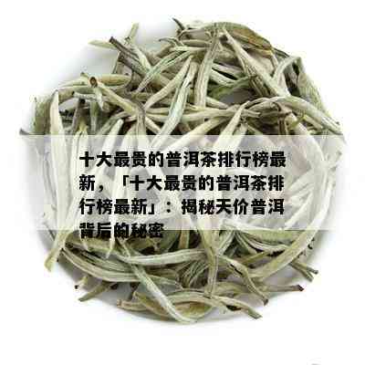 十大最贵的普洱茶排行榜最新，「十大最贵的普洱茶排行榜最新」：揭秘天价普洱背后的秘密