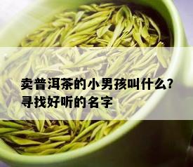 卖普洱茶的小男孩叫什么？寻找好听的名字