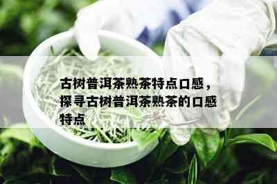 古树普洱茶熟茶特点口感，探寻古树普洱茶熟茶的口感特点