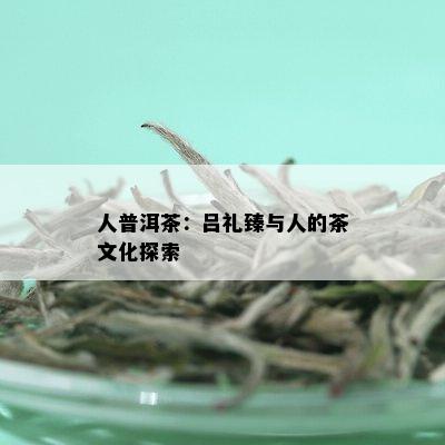 人普洱茶：吕礼臻与人的茶文化探索