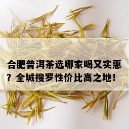 合肥普洱茶选哪家喝又实惠？全城搜罗性价比高之地！