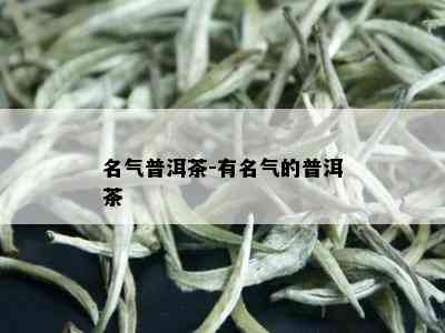 名气普洱茶-有名气的普洱茶