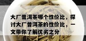 大厂普洱茶哪个性价比，探讨大厂普洱茶的性价比，一文带你了解优劣之分