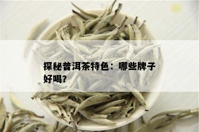 探秘普洱茶特色：哪些牌子好喝？