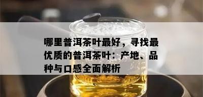 哪里普洱茶叶更好，寻找更优质的普洱茶叶：产地、品种与口感全面解析