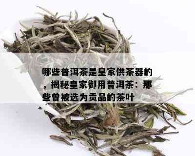 哪些普洱茶是皇家供茶器的，揭秘皇家御用普洱茶：那些曾被选为贡品的茶叶