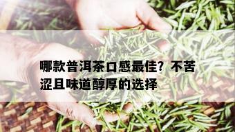 哪款普洱茶口感更佳？不苦涩且味道醇厚的选择