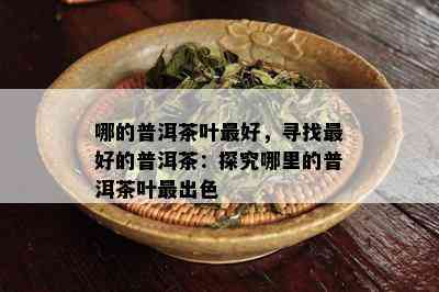 哪的普洱茶叶更好，寻找更好的普洱茶：探究哪里的普洱茶叶最出色