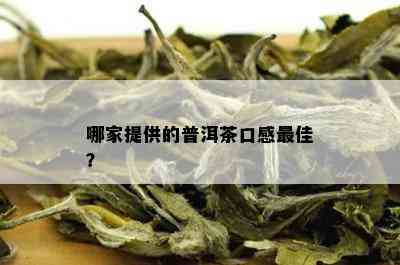 哪家提供的普洱茶口感更佳？