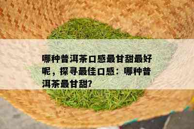 哪种普洱茶口感最甘甜更好呢，探寻更佳口感：哪种普洱茶最甘甜？