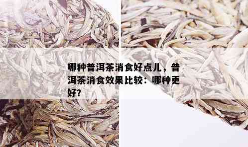 哪种普洱茶消食好点儿，普洱茶消食效果比较：哪种更好？