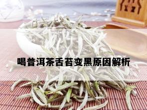 喝普洱茶舌苔变黑原因解析