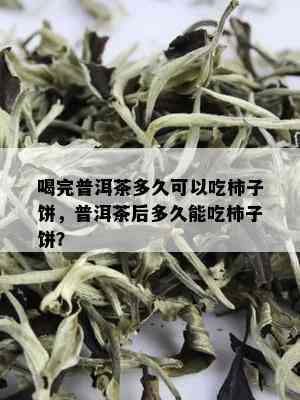 喝完普洱茶多久可以吃柿子饼，普洱茶后多久能吃柿子饼？