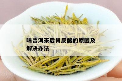 喝普洱茶后胃反酸的原因及解决办法