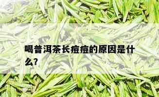 喝普洱茶长痘痘的原因是什么？