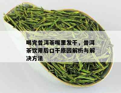 喝完普洱茶嘴里发干，普洱茶饮用后口干原因解析与解决方法