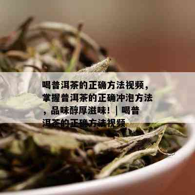 喝普洱茶的正确方法视频，掌握普洱茶的正确冲泡方法，品味醇厚滋味！| 喝普洱茶的正确方法视频