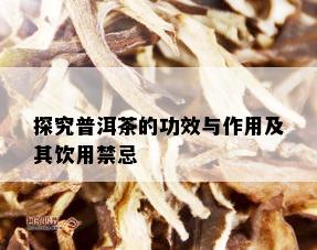 探究普洱茶的功效与作用及其饮用禁忌