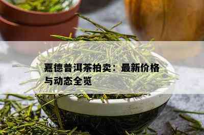 嘉德普洱茶拍卖：最新价格与动态全览