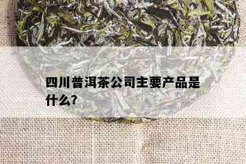 四川普洱茶公司主要产品是什么？