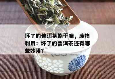 坏了的普洱茶能干嘛，废物利用：坏了的普洱茶还有哪些妙用？