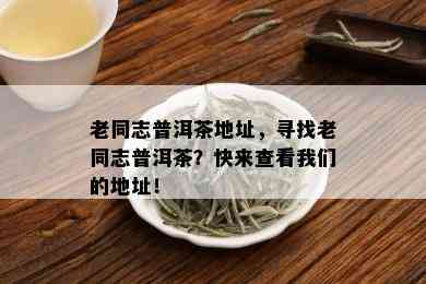 老同志普洱茶地址，寻找老同志普洱茶？快来查看我们的地址！